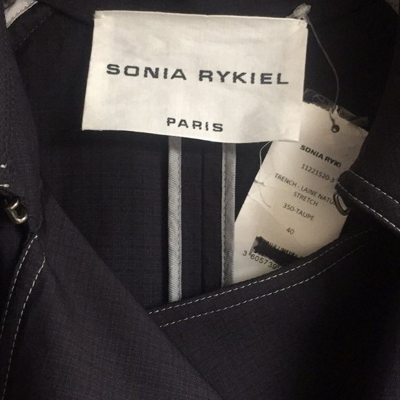 Sonia Rykiel Gorgeous Trench Thin Wool Coat New With Tags
